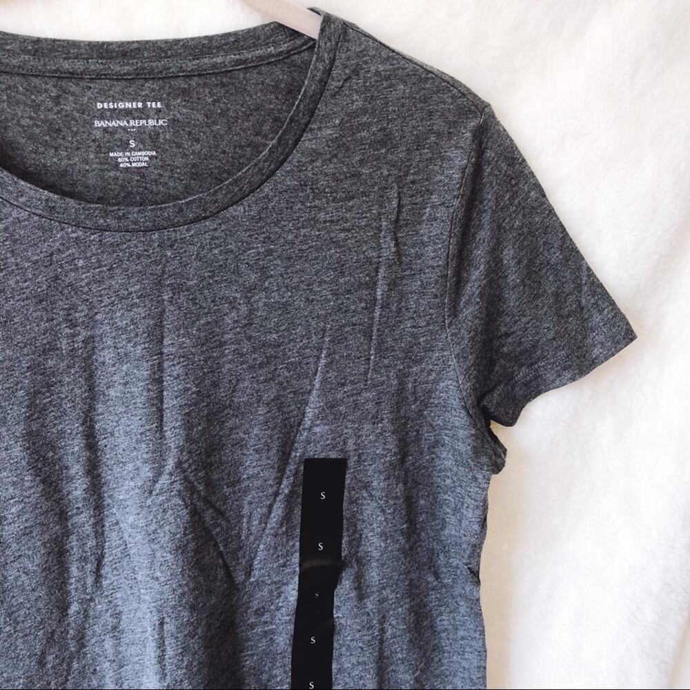 Banana Republic Gray Pleat Flounce Hem Top - Picture 5 of 14